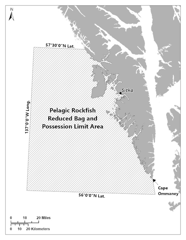 Sitka Area Pelagic Rockfish Limit Reduced in 2024